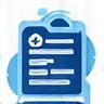 Icône d'engrenages et documents, représentant la technologie et la réglementation